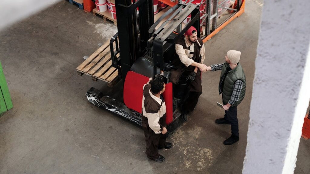 Heftruc voor zwaar tilwerk werkvloer